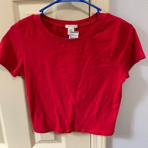 Cropped Red Tee